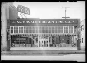 Front of McDonald Dodson building, Southern California, 1933