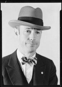 Portraits in studio, Mr. Benlow, Southern California, 1931