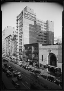 Side of Paden-Pelton building, changed now to Silver Smith's building, Los Angeles, CA, 1925