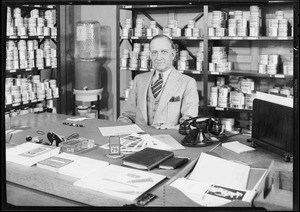 Interior and exterior of store, Lewis Roberts Incorporated, 314 East 12th Street, Los Angeles, CA, 1931