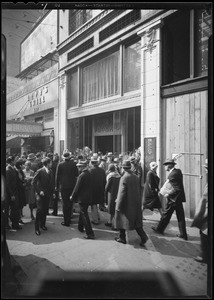 Opening of buffet at 615 South Spring Street, Los Angeles, CA, 1930