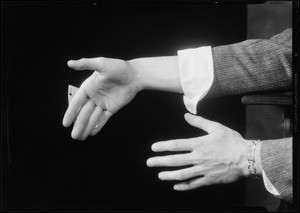 Card trick hands, Southern California, 1931