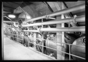 Filter rooms at Olympic pool, Los Angeles, CA, 1932