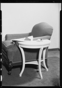 Furniture for statement insert, Broadway Department Store, Los Angeles, CA, 1935