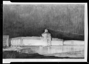 Sketch of Administration Building at Los Angeles Municipal Airport, Southern California, 1929