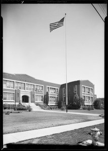 Flag poles, guard rails, etc., Southern California, 1931