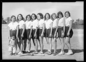 Girls' baseball team, Southern California, 1931