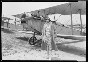 Arrival in airplane, Southern California, 1926