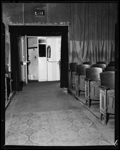 Aisle in Central Theater, 314 South Broadway, Los Angeles, CA, 1940