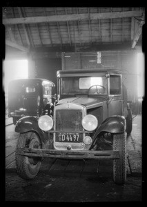 Wrecked International Truck, U.M.S. Ranch owner & assured, Southern California, 1935