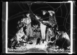 Campfire scene, Southern California, 1940