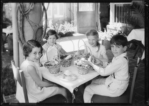 Children in Easter egg hunt, Los Angeles, CA, 1935