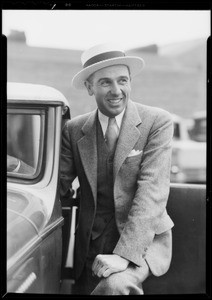 Mr. Joseph Call endorsing Shell gasoline, Southern California, 1933