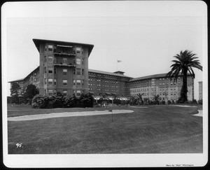 The Ambassador Hotel from the southeast, as seen from its golf course