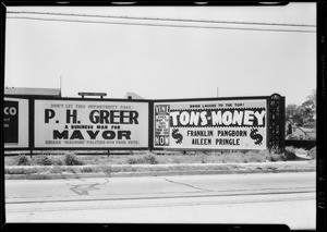 Board at West Temple Street and Robinson Street, Los Angeles, CA, 1929