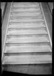 Stairway to basement, Walker's Department Store, Walker's vs. Mrs. H. Schaeffer, Long Beach, CA, 1933