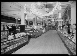 Christmas decorations, Broadway Department Store, Los Angeles, CA, 1925