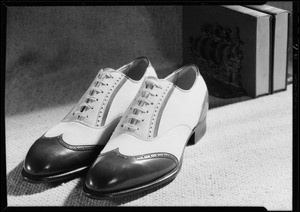 Two pairs sport shoes, Youngs Shoe Co., Southern California, 1930