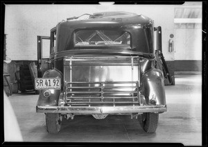 Wrecked Cadillac at Copple Brothers Auto Works, Southern California, 1932