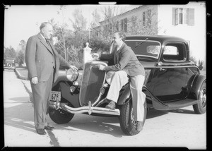 Jackie Coogan & Ford, Southern California, 1934