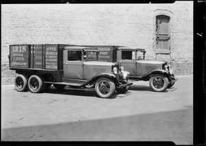 Haas Baruch Co. trucks, Southern California, 1931