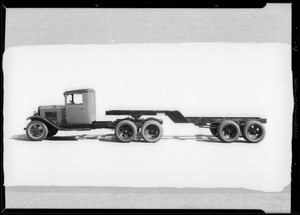 Chevy tractor type trailer, Southern California, 1931