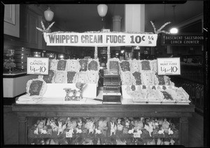 Woolworth's window and display counter, 7th Street and Broadway, Los Angeles, CA, 1931