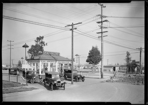 Chevy in Pan-Gas station, Southern California, 1925