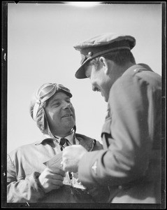 Nolet and his ship, Southern California, 1933