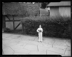 Shot of boy for junior orchestra, Southern California, 1934