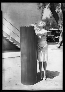 Dudley Cooper and firecracker, Southern California, 1927