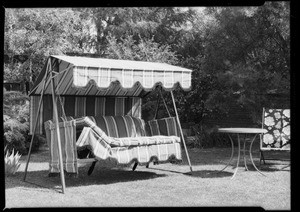 Garden furniture at Chambers residence, West 6th Street & South Windsor Boulevard, Los Angeles, CA, 1931