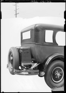 Studebaker with trunk & rack, Southern California, 1926