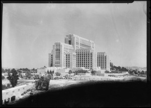 New County Hospital from old building, Los Angeles, CA, 1931