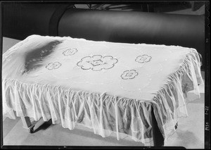 Lace bed spread, May Co., Southern California, 1930