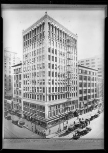 Copy of retouched Sun building, West 7th Street and South Hill Street, Los Angeles, CA, 1928