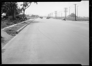 Skid marks at 854 San Fernando Road, Los Angeles, CA, 1934