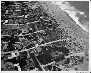 Aerial view of Malibu near the shore