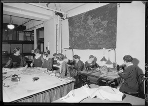 Drapery workroom, Los Angeles, CA, 1926