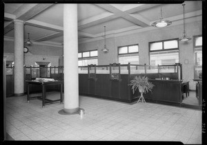 Interiors only of Pacific-Southwest Bank, West Washington Boulevard & South Vermont Avenue, Los Angeles, CA, 1926