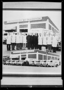 Fleet of trucks, Southern California, 1935