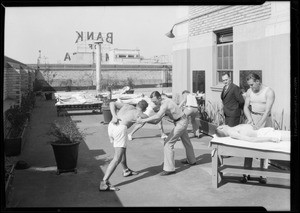 Additional photos on roof of Roosevelt Building, 727 West 7th Street, Los Angeles, CA, 1931