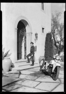 Cycletow with Pontiac, doorways, etc., Southern California, 1932