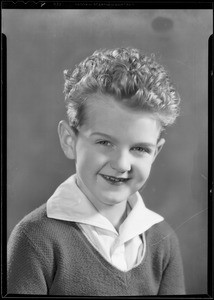 Portrait of boy, Southern California, 1934