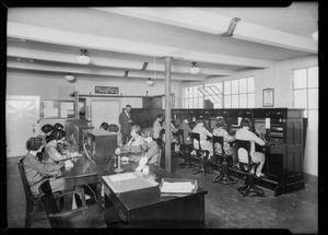 Telephone exchange, Southern California, 1926