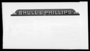 Shull & Phillips, Inc., sign, Southern California, 1940