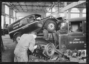 Interiors of garage, Guaranteed Maintenance Co., Southern California, 1930