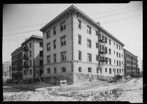 Wilkip Apartments to show cut on Wilshire Boulevard, Southern California, 1934