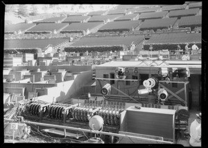 Lighting equipment at Hollywood Bowl, 2301 North Highland Avenue, Los Angeles, CA, 1934