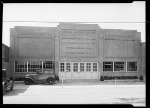 Sprinkler system installation, central archives building, 2428 McPherson Avenue, Los Angeles, CA, 1932